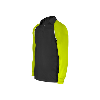 Polo Ranglan Dual Plomo/Amarillo Neon